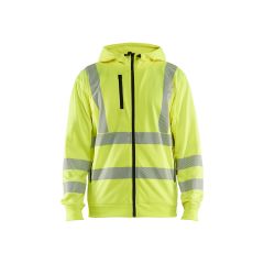 Huomiovärinen highvis huppari vetoketjulla Blåkläder 3565