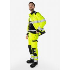 Fristads Green huomioväriset rakentajan riipputaskuhousut LK 2 2641 GPLU